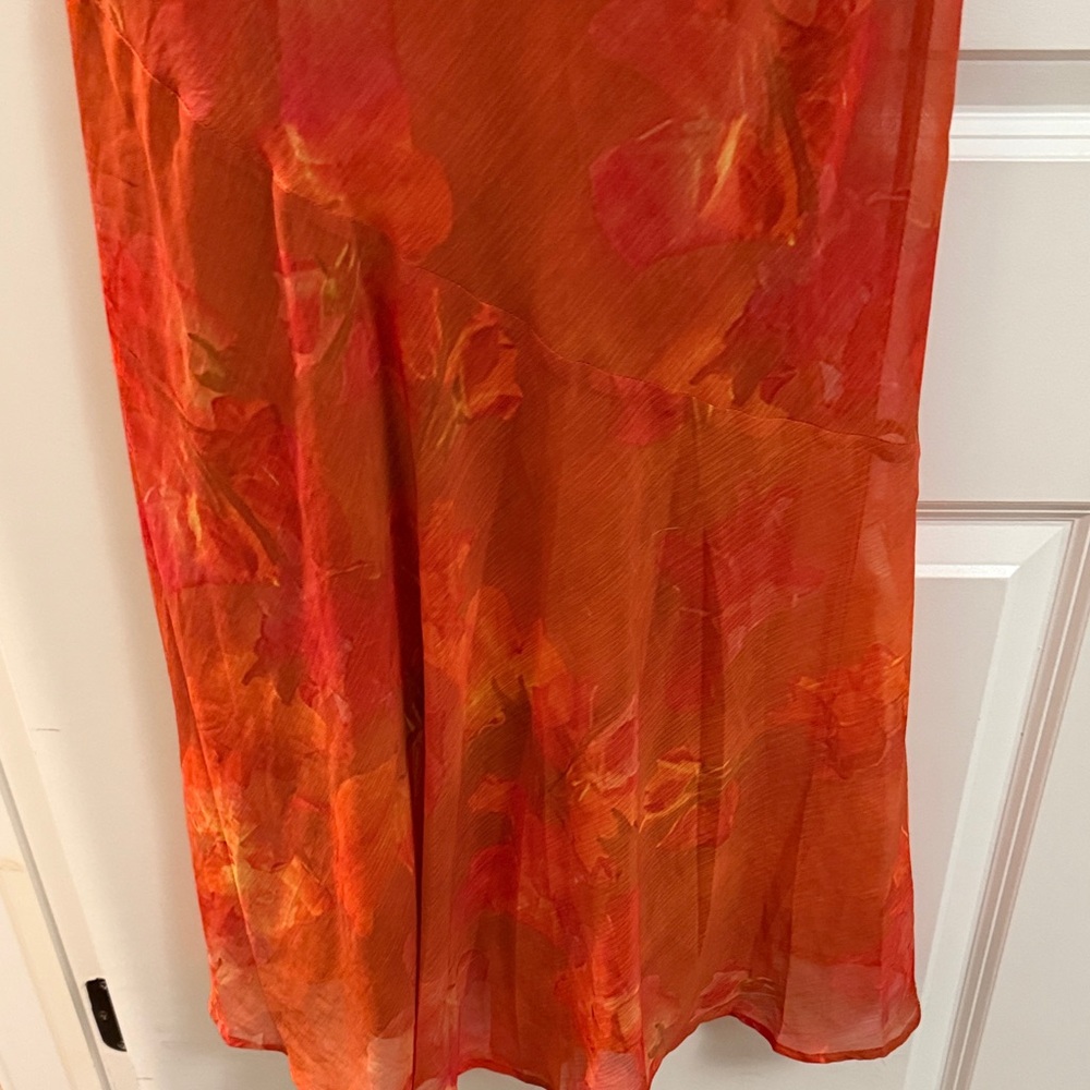 Peppermayo Orange Floral Pagoda Maxi Dress NWT - Picture 5 of 7